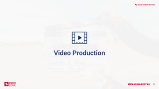 #KAMUHARUSTAU 68
Video Production
Back to What We Have
 