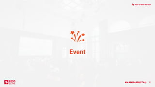 #KAMUHARUSTAU 81
Event
Back to What We Have
 