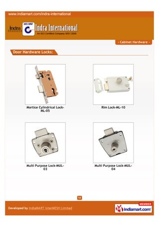 Indra International, Aligarh, Cabinet Hardware | PDF