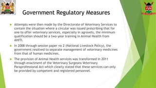 Private sector participation in animal health services: Requirements and expectations