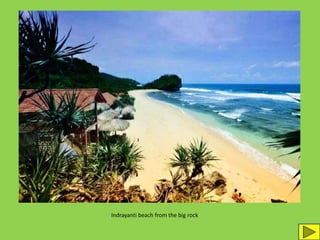 Indrayanti beach from the big rock
 