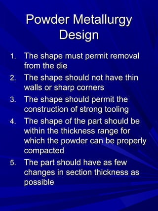 powder metallurgy ppt | PPT