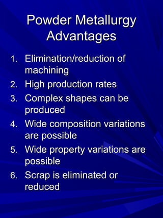 powder metallurgy ppt | PPT