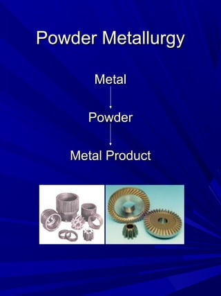 powder metallurgy ppt | PPT