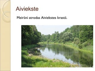 Aiviekste Meirāni atrodas   Aiviekstes krastā. 