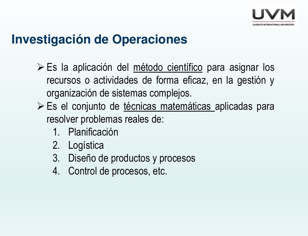 Introducción a la Investigación de Operaciones