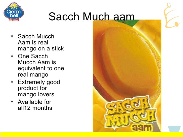 Sachmuch Aam Ice Cream Price Indroduction Cream Bell
