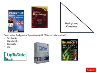 Background Questions Introduction to Evidence-Based Medicine | PPTX