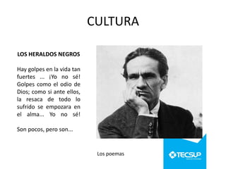 CULTURA
LOS HERALDOS NEGROS
Hay golpes en la vida tan
fuertes ... ¡Yo no sé!
Golpes como el odio de
Dios; como si ante ellos,
la resaca de todo lo
sufrido se empozara en
el alma... Yo no sé!

Son pocos, pero son...

Los poemas

 