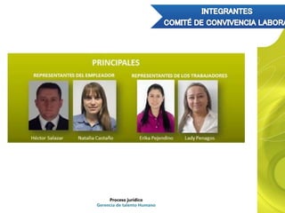 Proceso jurídico
Gerencia de talento Humano
 