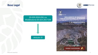 Inducción Específica 5
Base Legal
DS-024-2016-EM y su
Modificatoria DS-023-2017-EM
Articulo 72
 