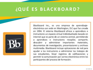 GC-F-004 V.01
¿QUÉ ES BLACKBOARD?
 