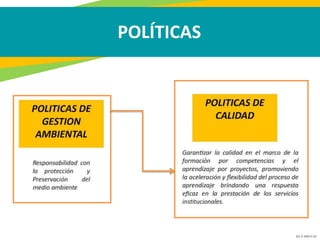 GC-F-004 V.01
POLÍTICAS
 