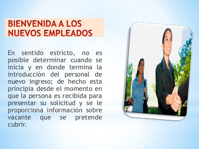 Induccion,capacitacion de personal
