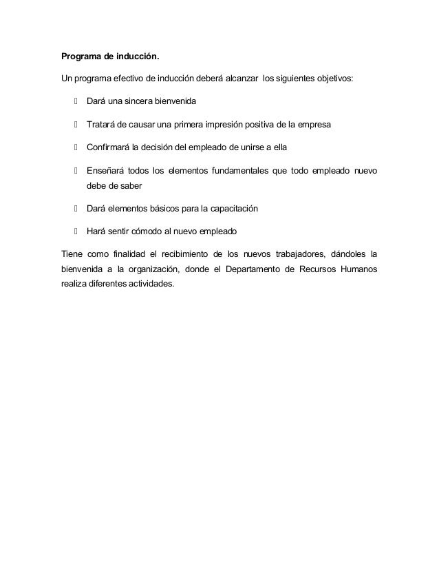 Induccion de personal