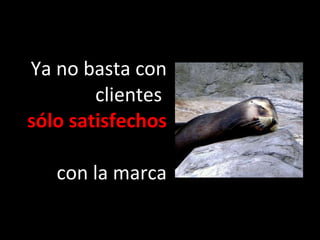 Ya no basta con clientes  sólo satisfechos  con la marca 