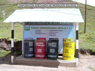 DISPOSICIÓN ADECUADA DE RESIDUOS SÓLIDOS
 