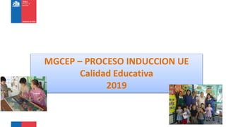 MGCEP – PROCESO INDUCCION UE
Calidad Educativa
2019
 