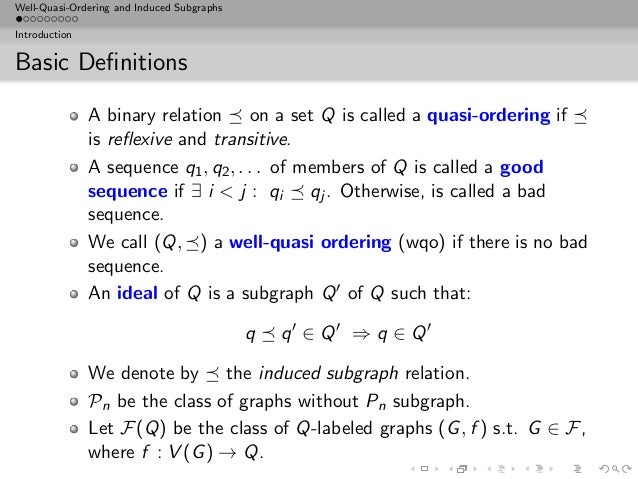 Induced Subgraphs