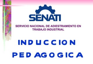 SERVICIO NACIONAL DE ADIESTRAMIENTO EN TRABAJO INDUSTRIAL INDUCCION PEDAGOGICA 