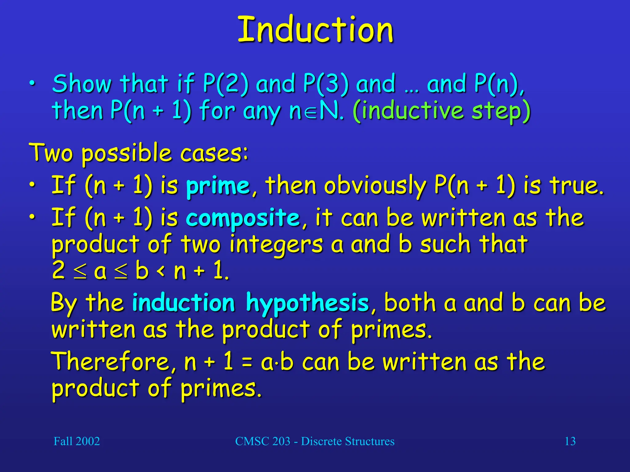 Introduction to mathematical induction ppt