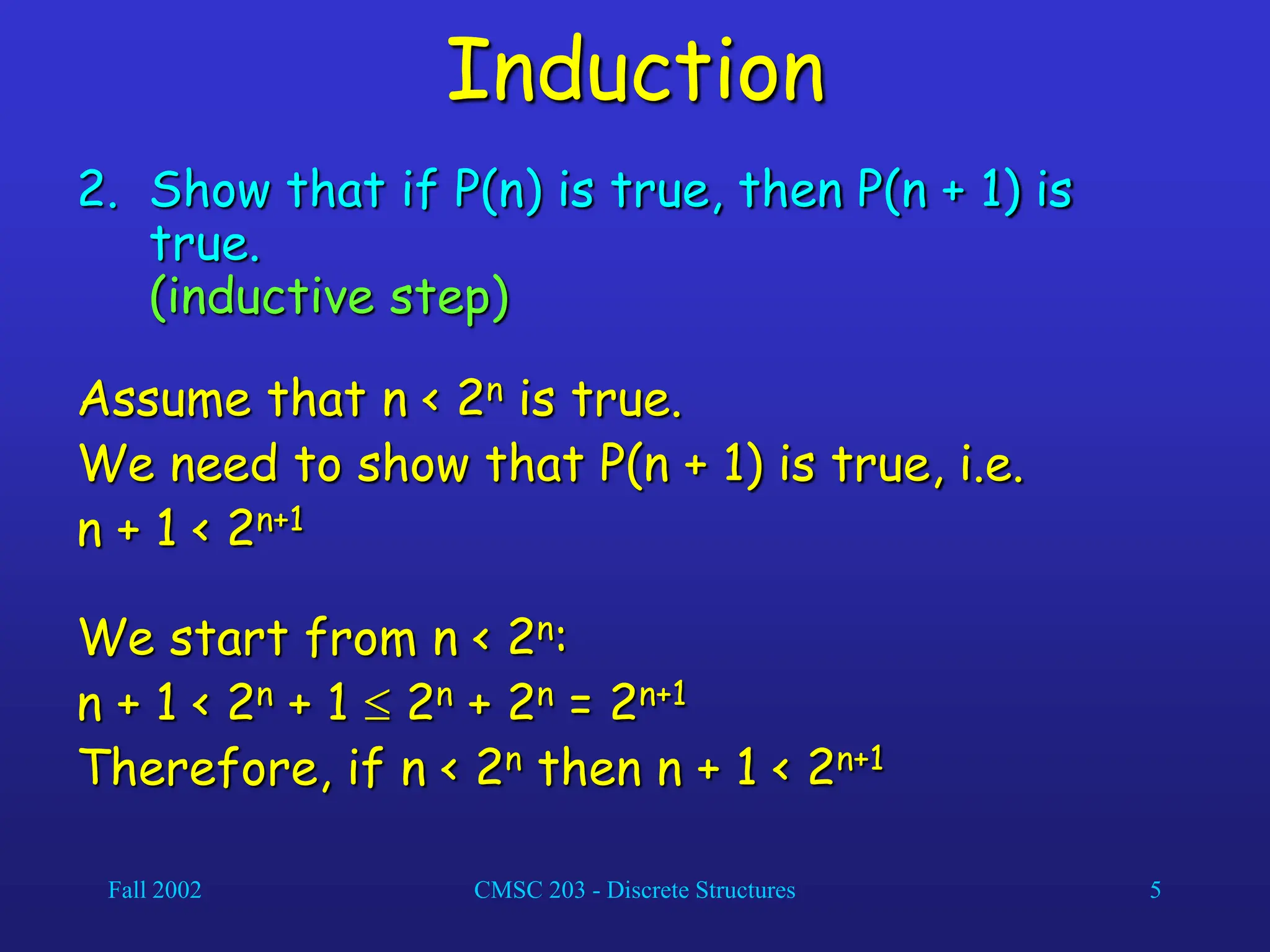 Introduction to mathematical induction ppt