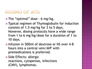 Induction agents in renal transplantation | PPTX