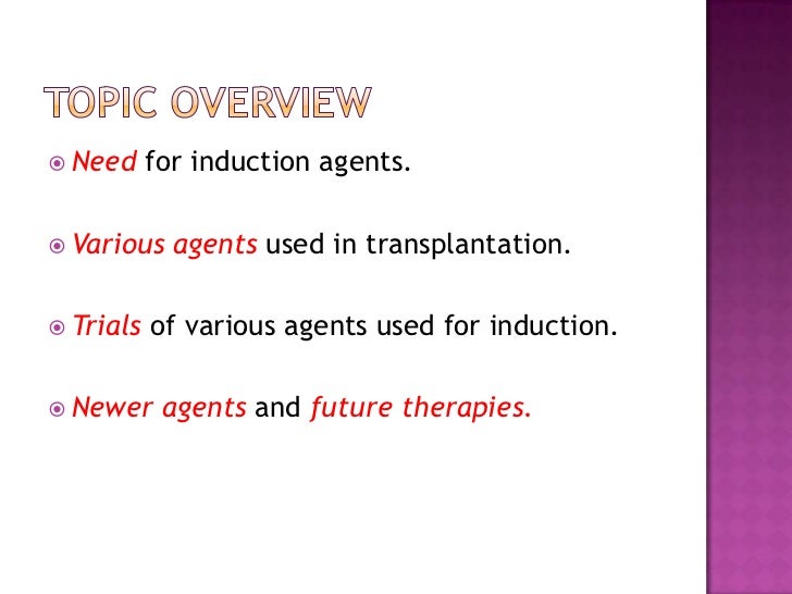Induction agents in renal transplantation