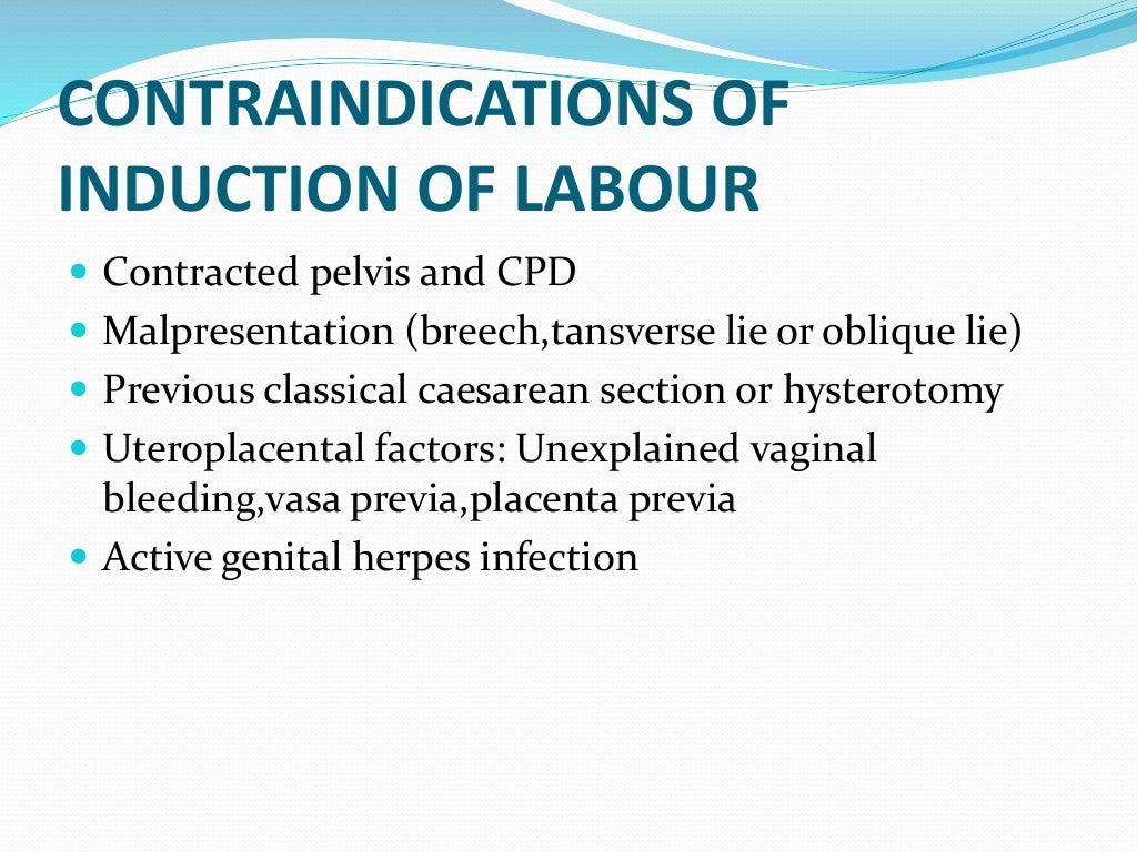 Induction and augmentation of labour