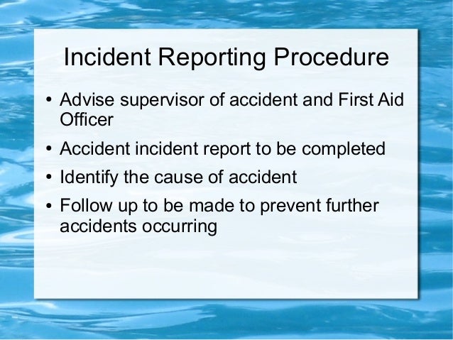 induction and oh s practices ohs incident report