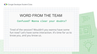 Google developer student clubs - Induction 2021 | PDF