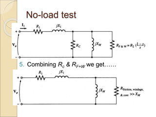 No-load test
5. Combining Rc & RF+W we get……
 