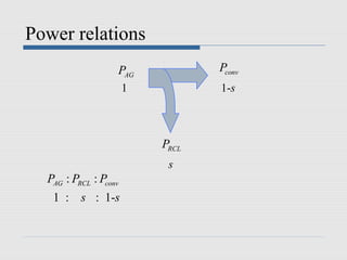 Power relations
                   PAG            Pconv
                       1          1-s



                           PRCL
                            s
  PAG : PRCL : Pconv
   1 : s : 1-s
 