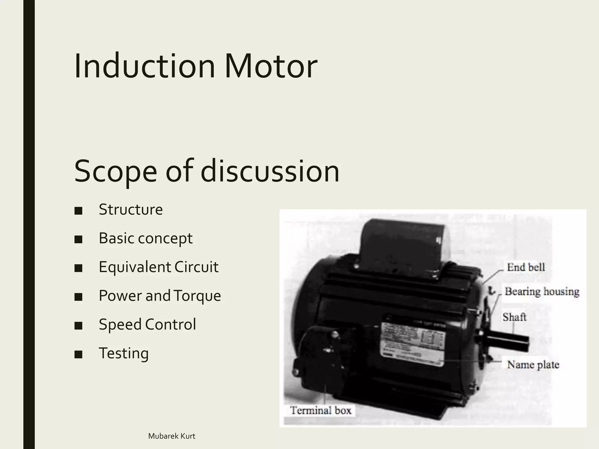 Electrical Power Systems Induction motor | PPTX