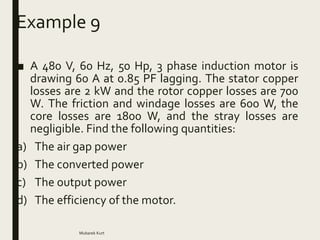Electrical Power Systems Induction motor | PPTX