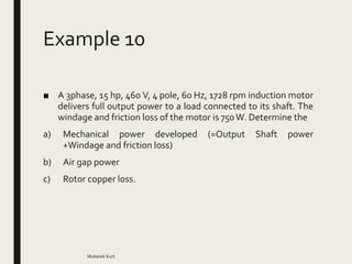 Electrical Power Systems Induction motor | PPTX