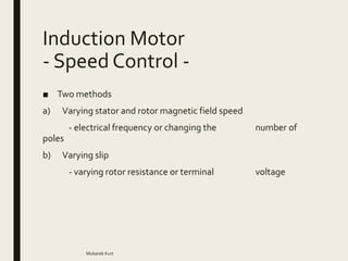 Electrical Power Systems Induction motor | PPTX