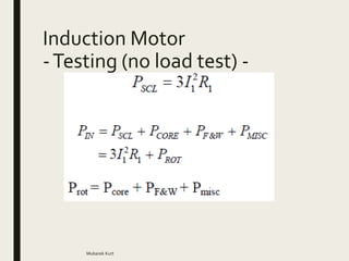 Electrical Power Systems Induction motor | PPTX