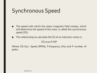 Electrical Power Systems Induction motor | PPTX