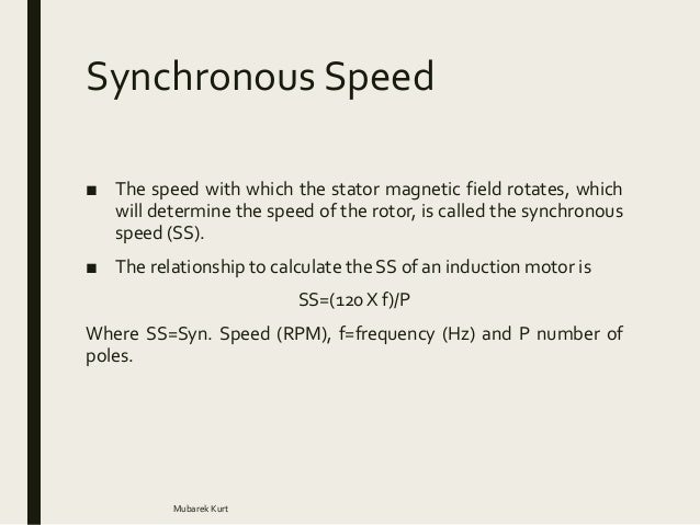 synchronous speed a what Synchronous Motor Formula  Speed impremedia.net