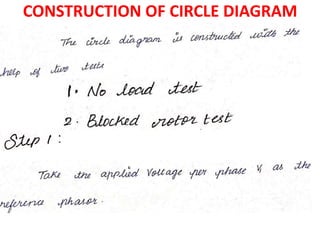 CONSTRUCTION OF CIRCLE DIAGRAM
 