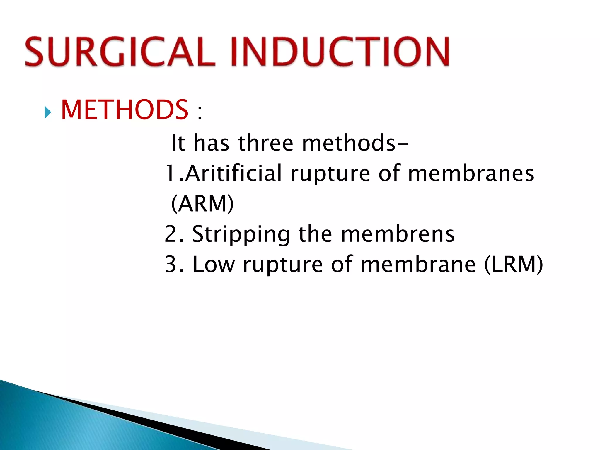 Induction of labor | PPTX | Pregnancy | Reproductive Health