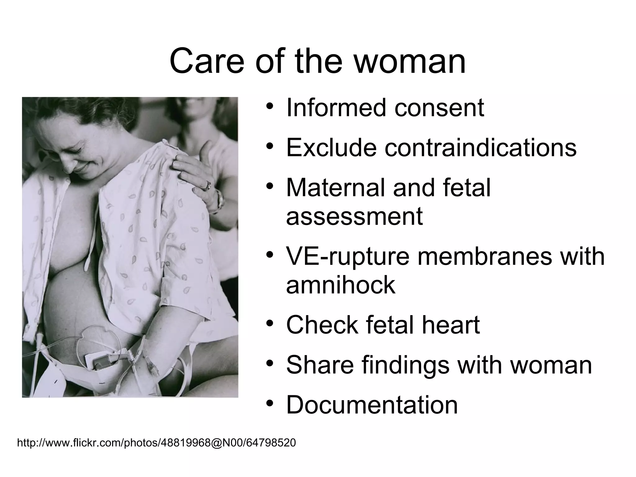 Arm Induction Induction of labour and artificial rupture of membranes | PPT
