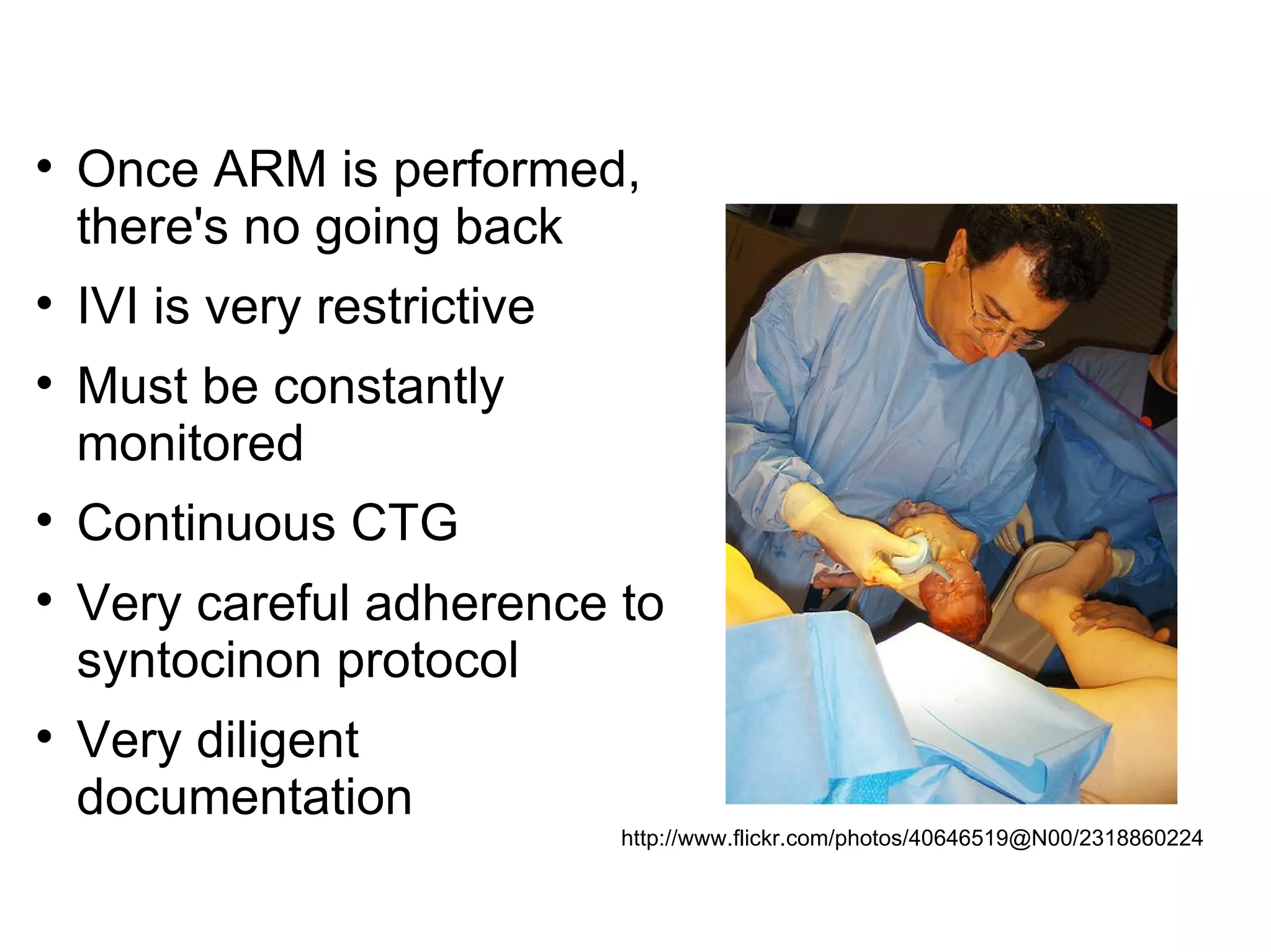 Arm Induction Induction of labour and artificial rupture of membranes | PPT