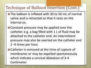 Labor Balloon Example Induction of labour | PPTX