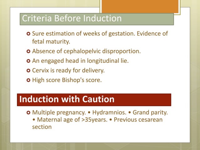 Induction of labour | PPTX | Pregnancy | Reproductive Health