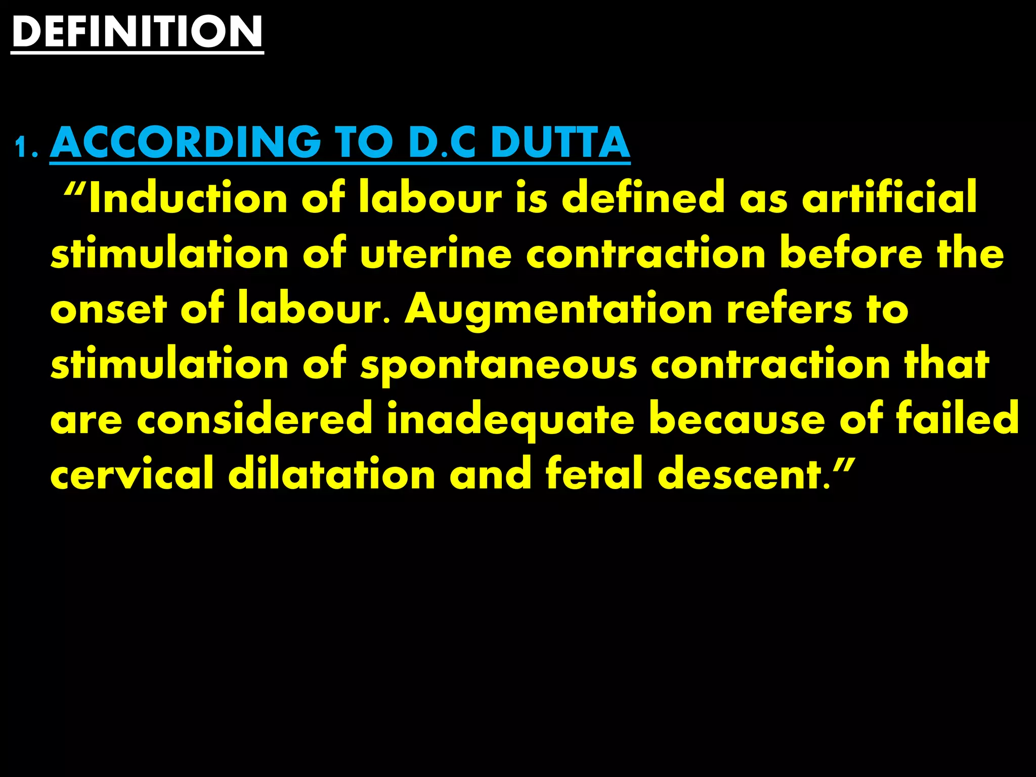 Induction of labour ppt pptx pregnancy reproductive health