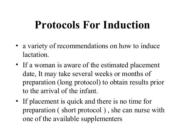 Induction Of Lactation In Fostering Mothers