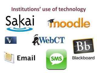 Institutions’ use of technology
 
