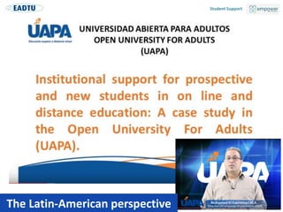Student Support
Ángeles Sánchez-Elvira PaniaguaThe Latin-American perspective
 